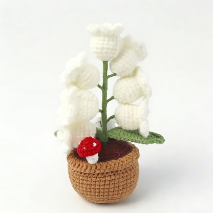 LED Glowing Lily of the Valley - Handmade Knit Flower Decor Light for Home