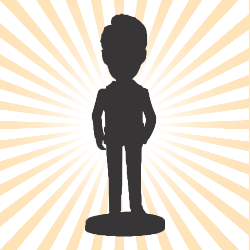 Fully Body Customizable 1 Person Custom Male Bobbleheads with Text Engraved