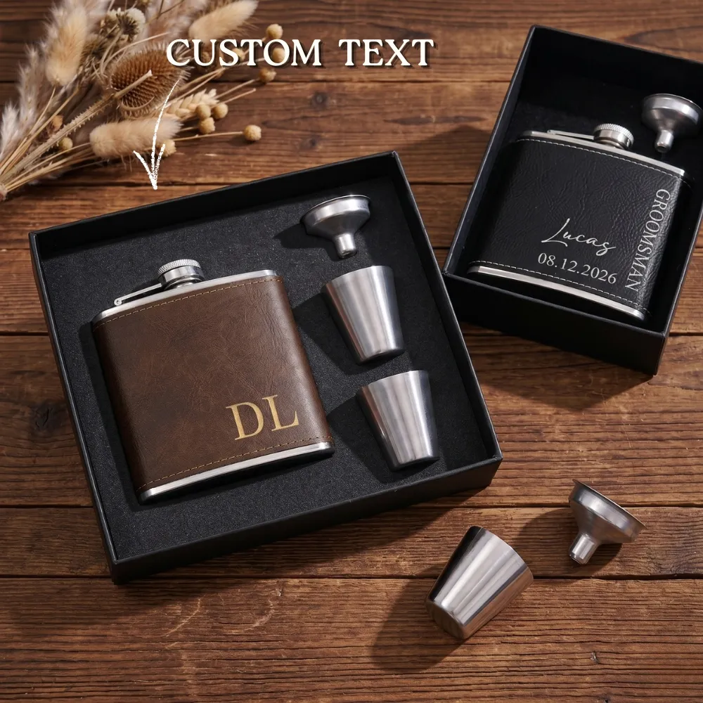 Personalised Liquor Flask Custom Flasks for Groomsmen Engraved Whiskey Flask Gifts for Groomsmen