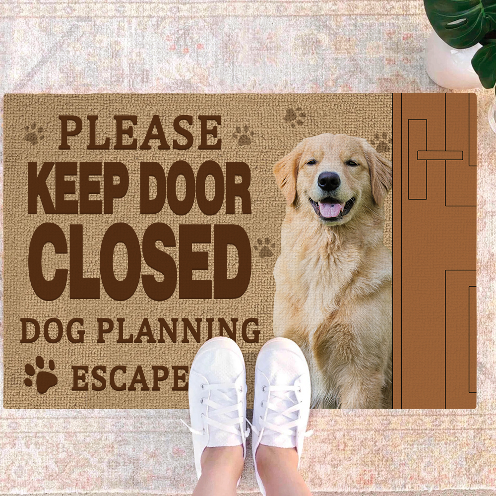 Custom Welcome Doormat Personalised with Pet Photo Funny Entry Rug Gift for Dog Owners