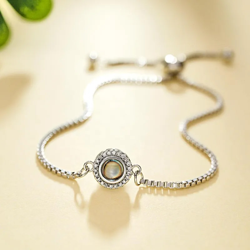 Photo Projection Bracelet Personalised Adjustable  Bracelet Anniversary Gift for Her