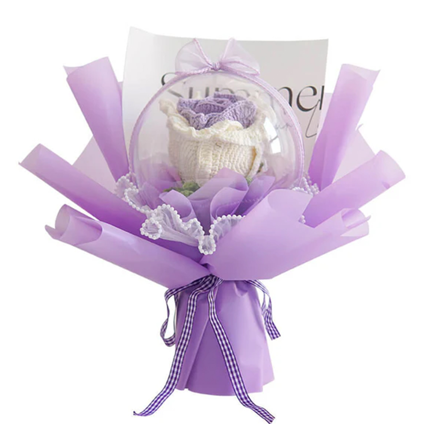 Weave Flowers Bouquet Rose 1 Flowers Set Anniversary Gift for Her