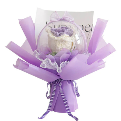 Weave Flowers Bouquet Rose 1 Flowers Set Anniversary Gift for Her