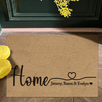 Personalised Name Doormat Custom Text Welcome Rug for House Porch House Warming Gifts