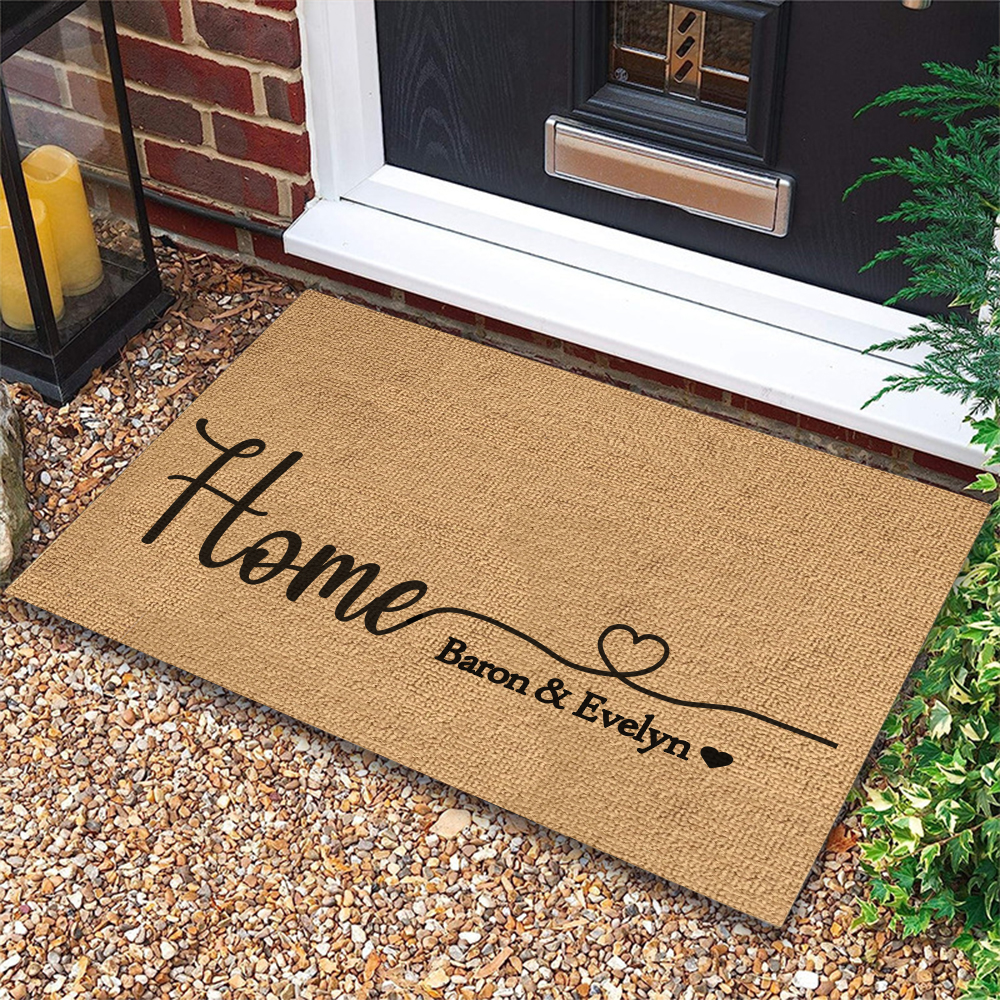 Personalised Name Doormat Custom Text Welcome Rug for House Porch House Warming Gifts