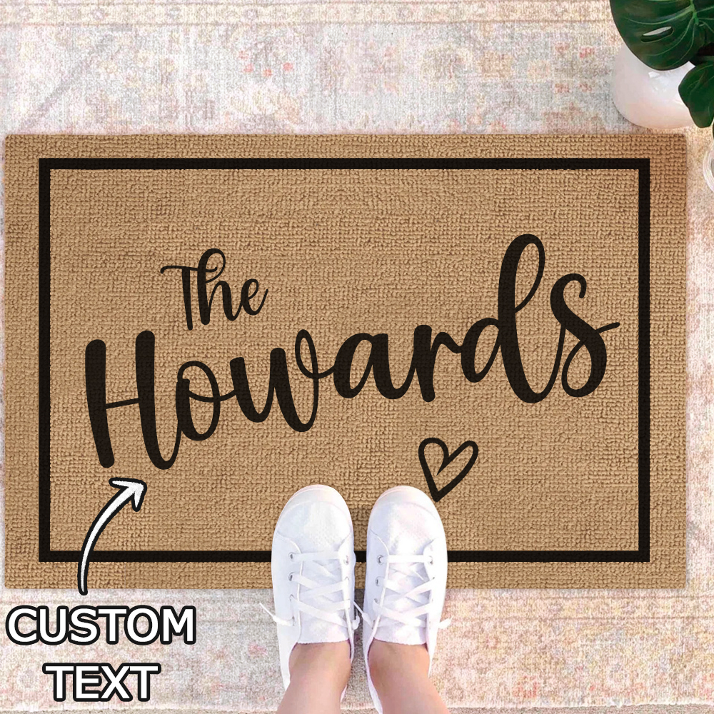 Personalised Name Doormat Custom Text Welcome Rug for House Porch Hous