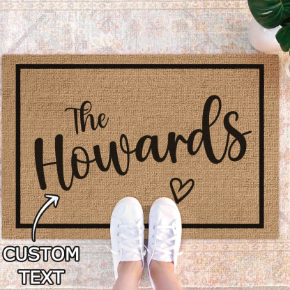 Personalised Name Doormat Custom Text Welcome Rug for House Porch House Warming Gifts