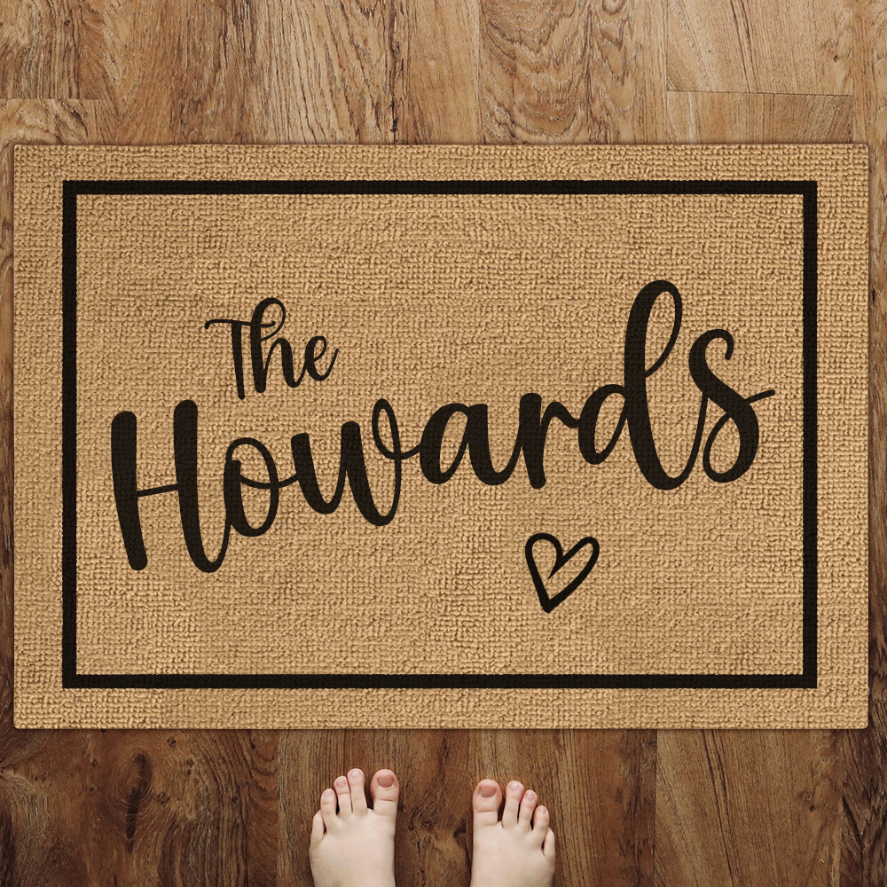 Personalised Name Doormat Custom Text Welcome Rug for House Porch House Warming Gifts
