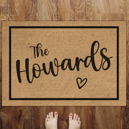 Personalised Name Doormat Custom Text Welcome Rug for House Porch House Warming Gifts