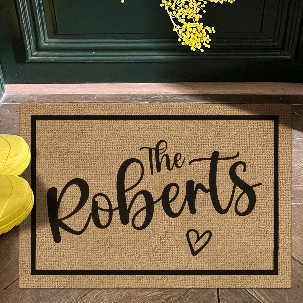 Personalised Name Doormat Custom Text Welcome Rug for House Porch House Warming Gifts