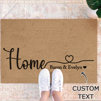 Personalised Name Doormat Custom Text Welcome Rug for House Porch House Warming Gifts