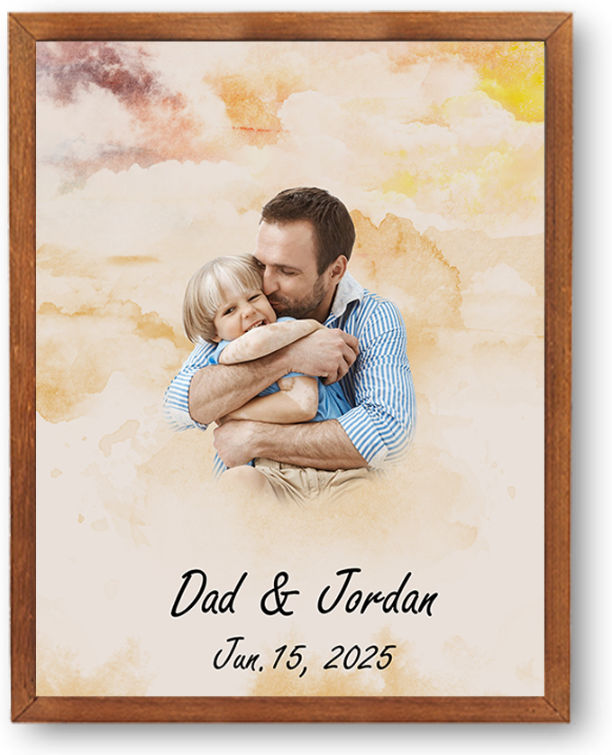 Personalised Watercolor Family Portrait from Photo Custom Painting Pho