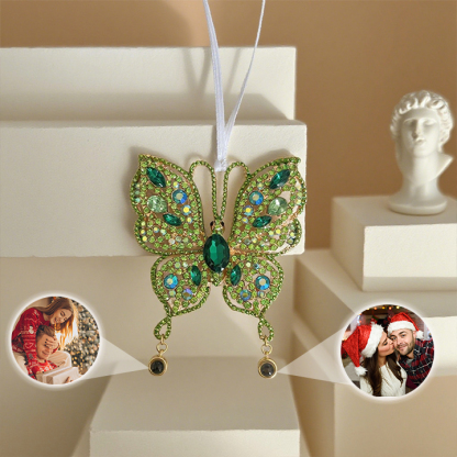 Custom Photo Projection Hanging Ornament Butterfly Projection Hanging Ornament Christmas Decoration