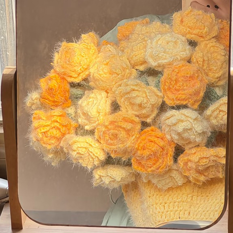 FINISHED Handmade Crochet Flower Dreamy Throw Blanket Bouquet Rose Bouquet Knitted Bouquet Ready-Made Blanket