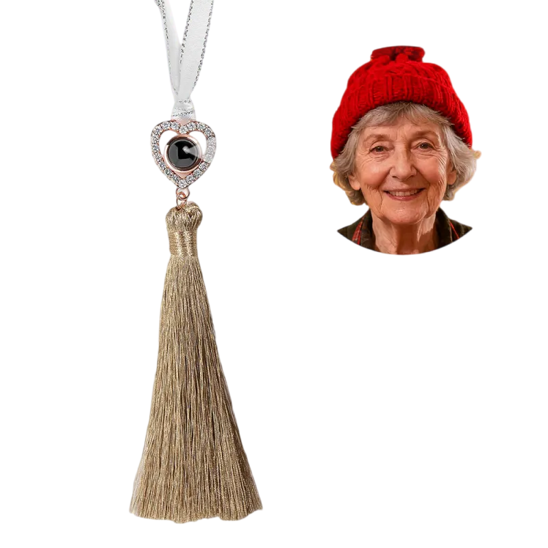 Personalized Angel Embrace Photo Projection Ornaments with Picture Ins