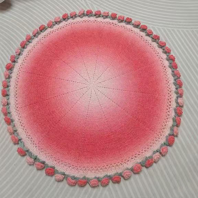 FINISHED Handmade Crochet Flower Dreamy Throw Blanket Bouquet Rose Bouquet Knitted Bouquet Ready-Made Blanket