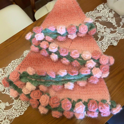 FINISHED Handmade Crochet Flower Dreamy Throw Blanket Bouquet Rose Bouquet Knitted Bouquet Ready-Made Blanket