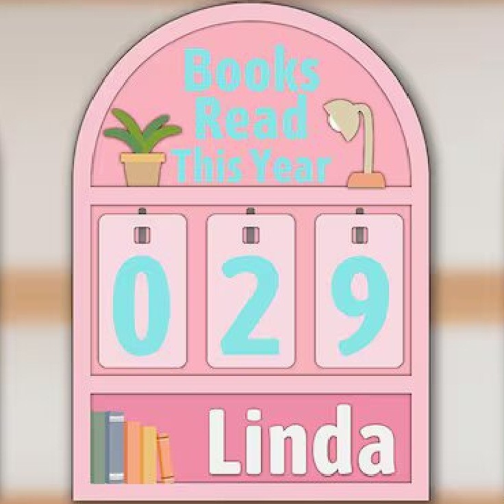 Personalised Books Read This Year Counter Mini Plaque with Flat Base Book Lovers Gift Bookshelf Decor Gift for Readers