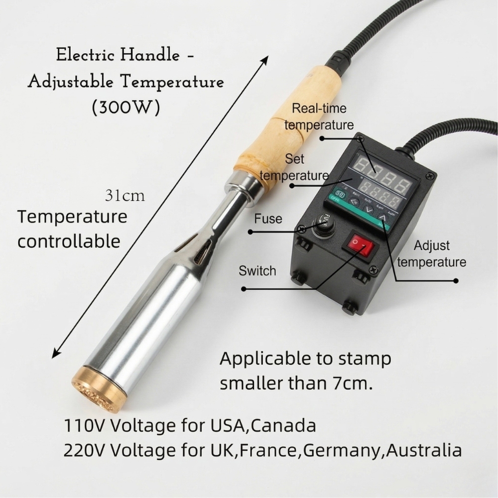 Custom Branding Iron Stamp with Your Logo Custom Metal Branding Iron Electric or Flame Heated Wood Burning Stamp