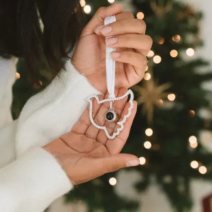 Angel Custom Projection Car Hanging Ornament Personalised Photo Rear View Mirror Pendant Memorial Keepsake Decoration