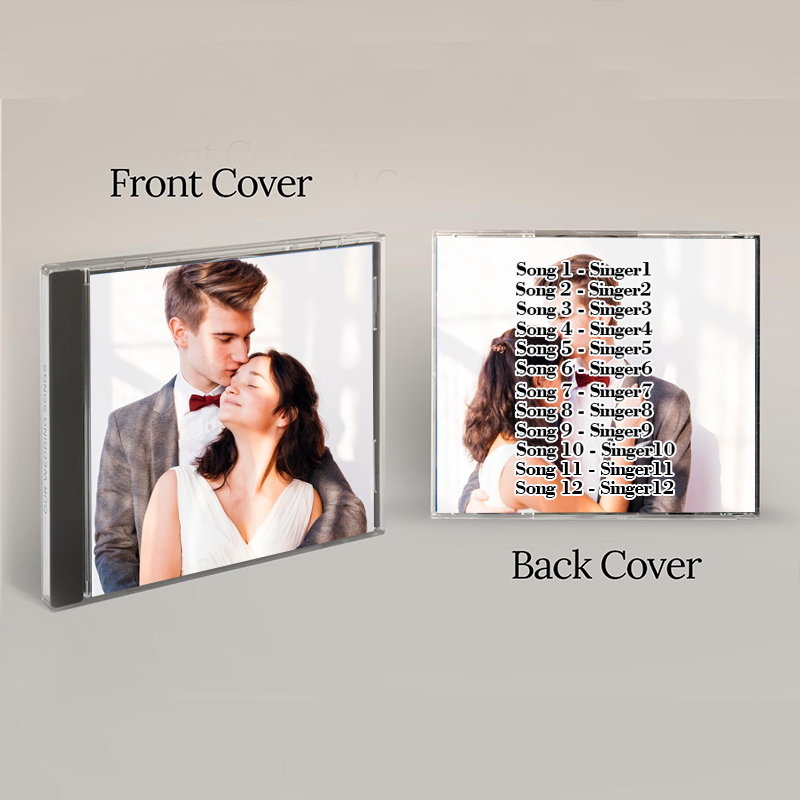 Personalised Song and Photo CD Mixtape 12 Songs Playlist with Custom Songs Case CD Wedding Gifts