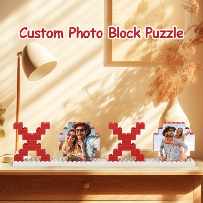Personalised Photo Building Brick Photo Block Love Puzzle Brick Couple Gifts