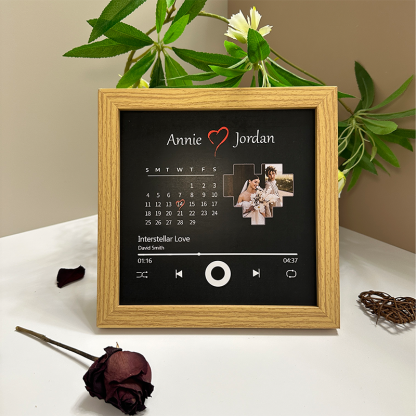 Personalised Photo Frame with Custom Whole Song Picture Frame Music Player Valentine's Day Gifts (Can Play Music)