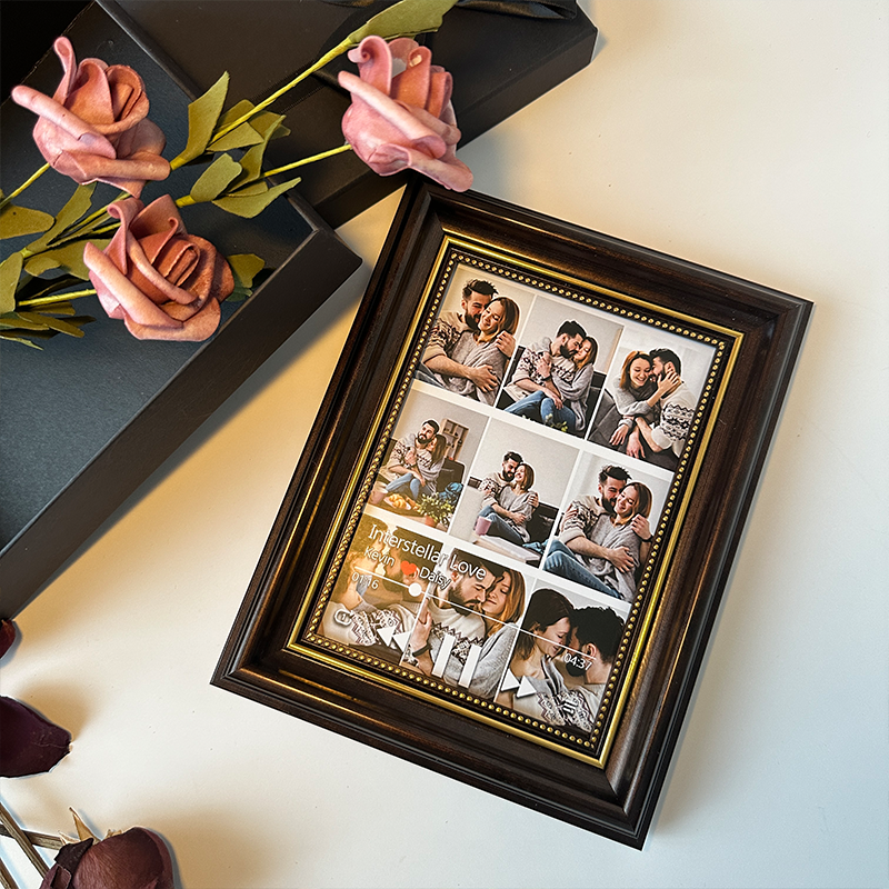 Personalised Photo Frame with Custom Whole Song Picture Frame Music Player Valentine's Day Gifts (Can Play Music)