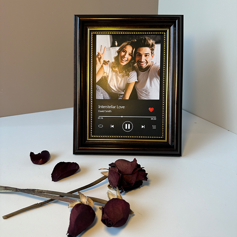 Personalised Photo Frame with Custom Whole Song Picture Frame Music Player Valentine's Day Gifts (Can Play Music)