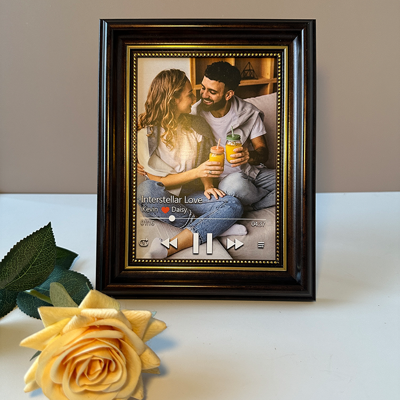 Personalised Photo Frame with Custom Whole Song Picture Frame Music Player Valentine's Day Gifts (Can Play Music)