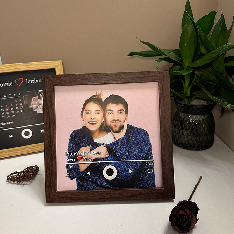 Personalised Photo Frame with Custom Whole Song Picture Frame Music Player Valentine's Day Gifts (Can Play Music)