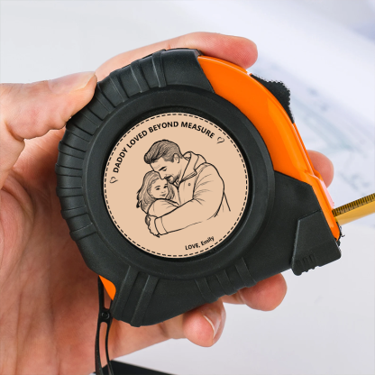 Personalised Photo Tape Measure with Custom Picture and Name Daddy Loved Beyond Measure Tape Measure Gift for Dad