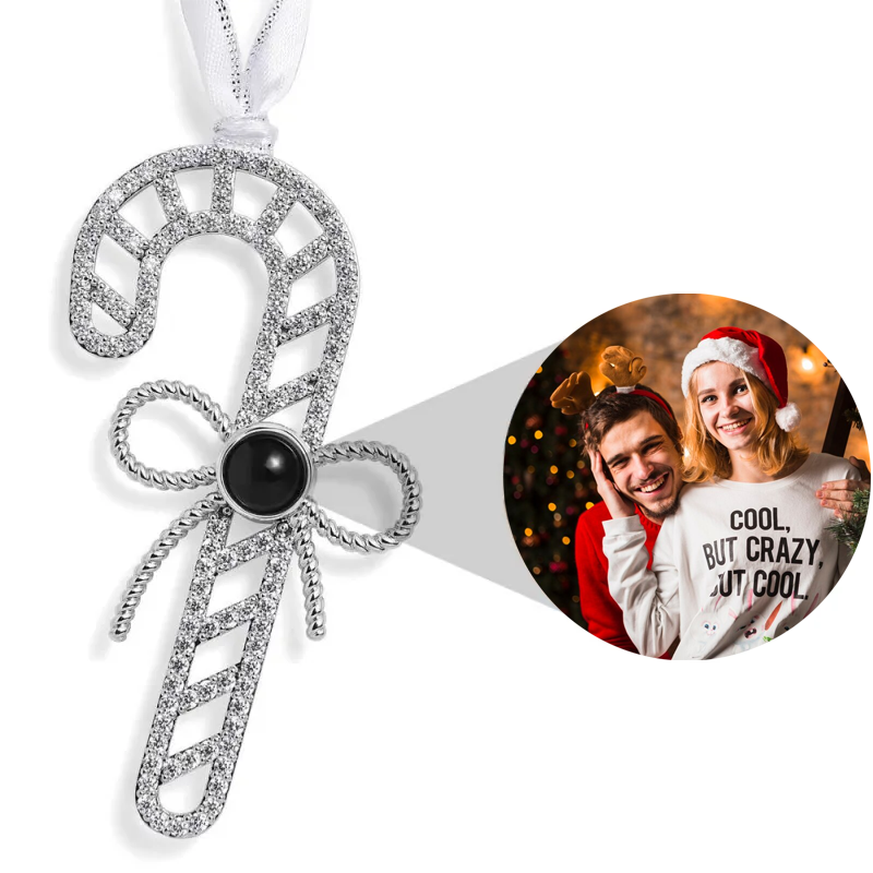 Personalised Christmas Picture Ornament with Custom Photo Projection for Tree Hanging Xmas Gifts