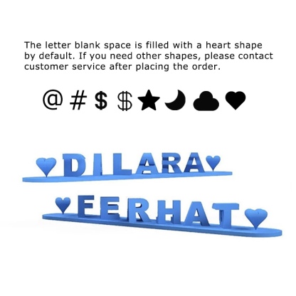 Custom Dual Name Illusion Love 3D Printed Personalised Double Flip Text Name Plate Customized Double Sided Words Plate Best Valentines Gift