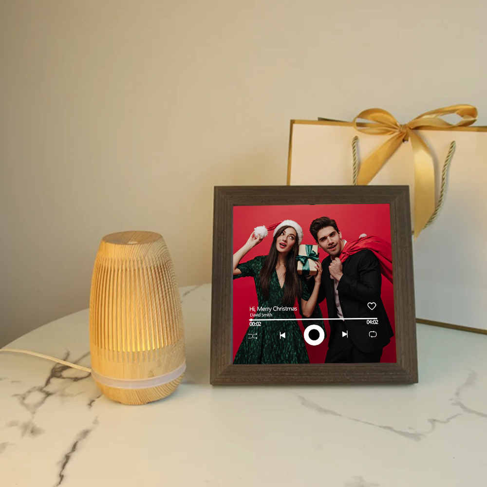 Custom Music Frame with Music Album Cover Vinyl Records or Personalised Photo (Can Play Music)