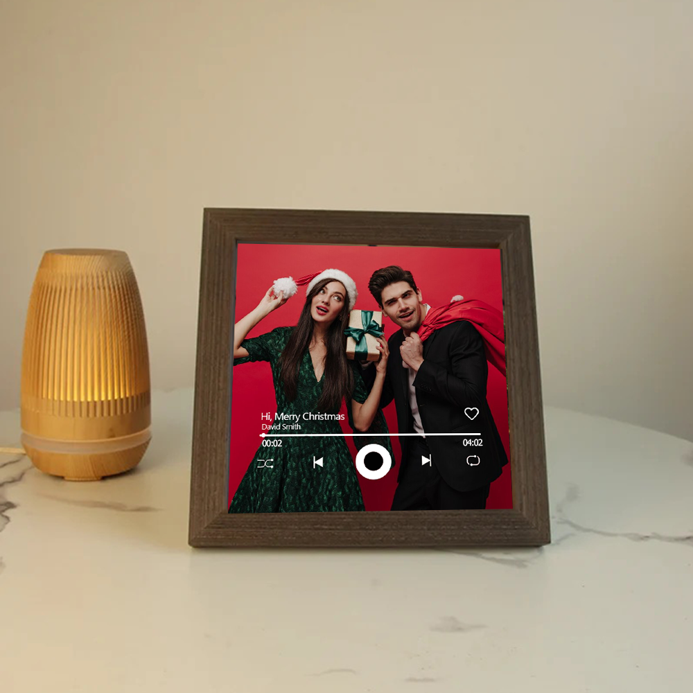 Custom Music Frame with Music Album Cover Vinyl Records or Personalised Photo (Can Play Music)