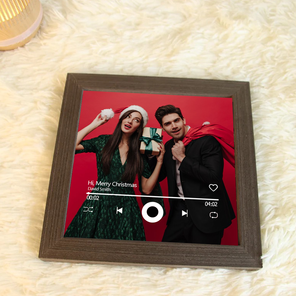 Custom Music Frame with Music Album Cover Vinyl Records or Personalised Photo (Can Play Music)