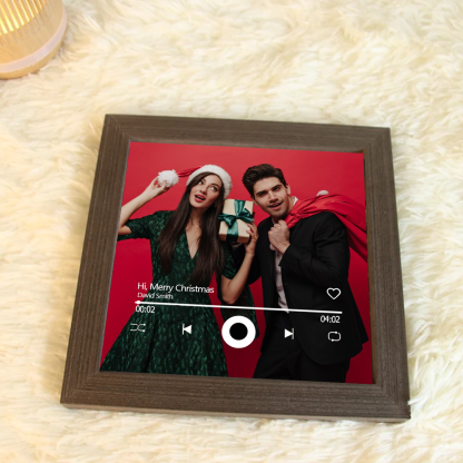 Custom Music Frame with Music Album Cover Vinyl Records or Personalised Photo (Can Play Music)