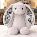 Custom Photo Bunny Plush with Fetal Ultrasound | Pregnancy Announcement Gift