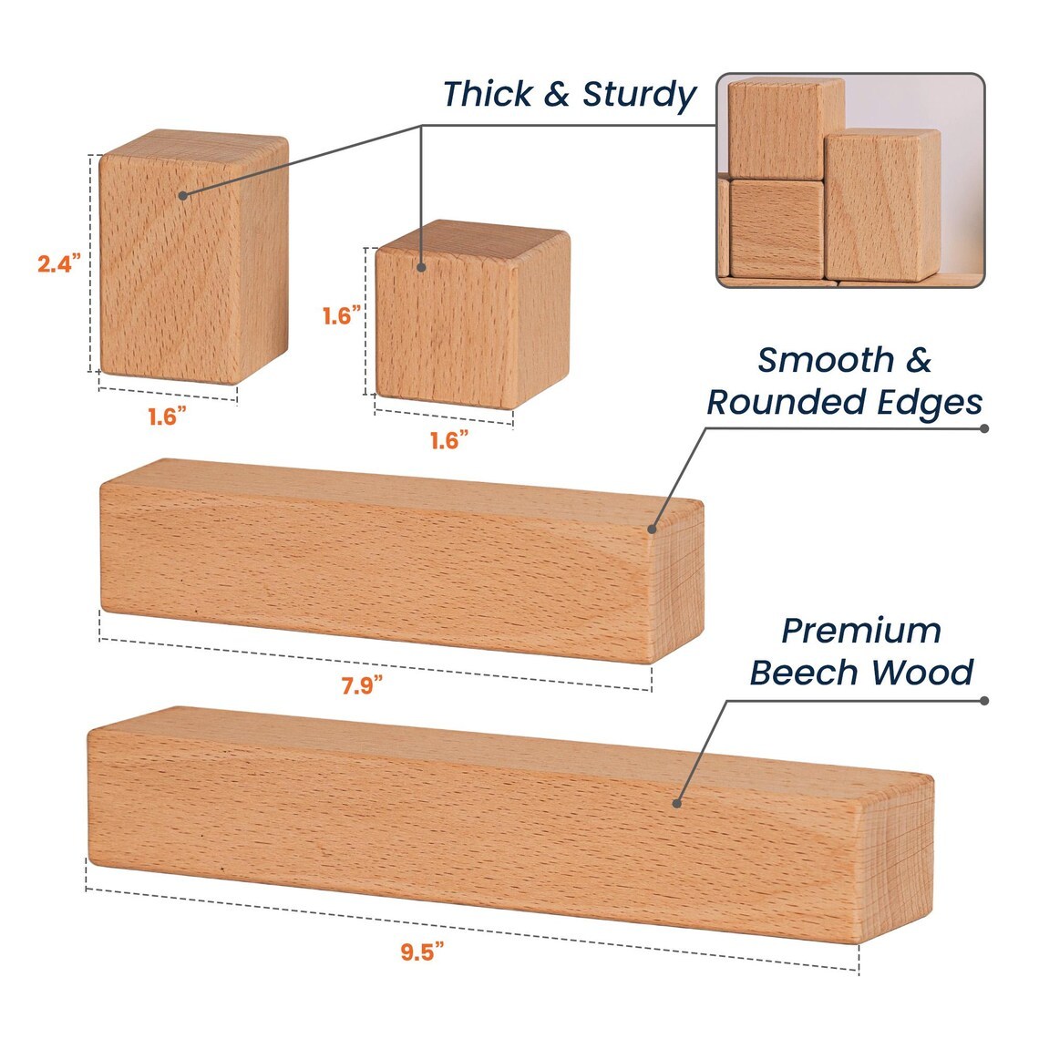 Personalised Wooden Stacking Photo Blocks Custom Photo Blocks Family Gifts for Father's Day