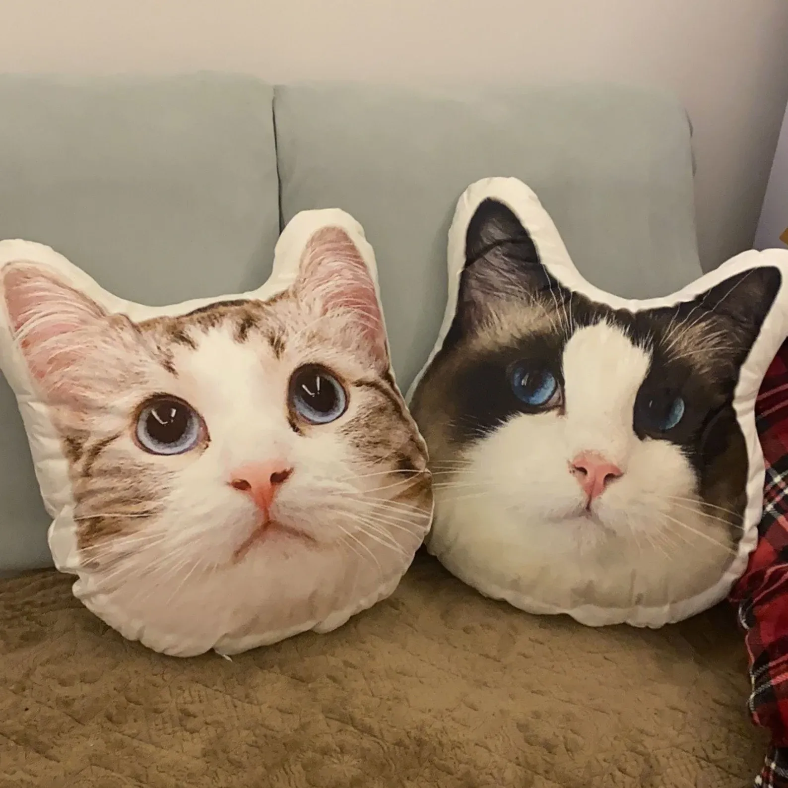 Custom Pet 3D Pillow Personalised Pet Head Face Plush Pillow Funny Home Decor