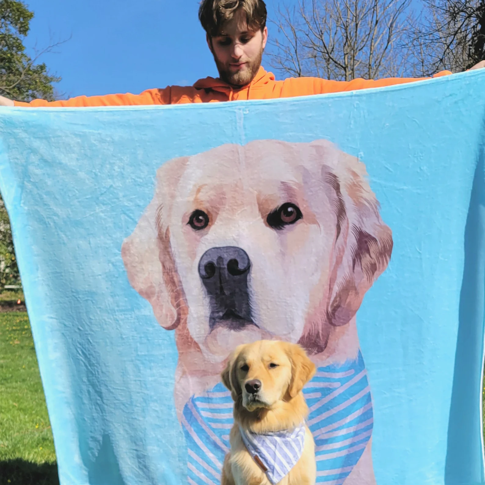 Custom Pet Blanket Pet Portrait Custom Photo Dog Cat Blanket