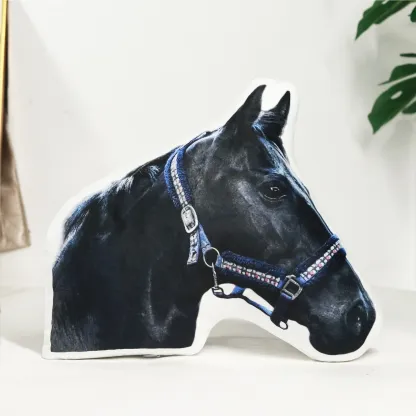 Custom 3D Horse Photo Pillow Personalised Picture Printing Pet and Loved Ones Memorial Pillow Double Side Printed