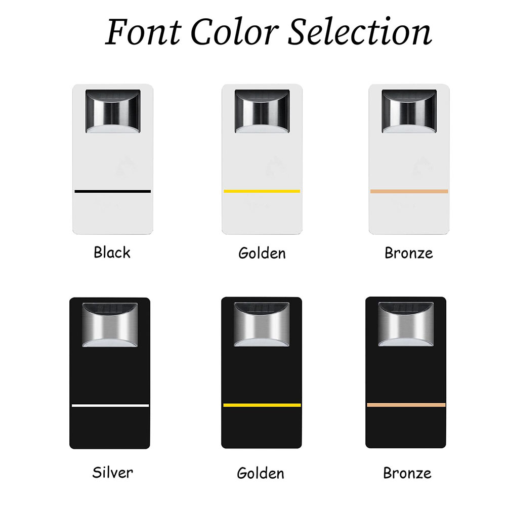 Personalised Solar House Signs Laser Cut Mirror Number Sign with LED Light Waterproof Door Address Plaque House Warming Gifts