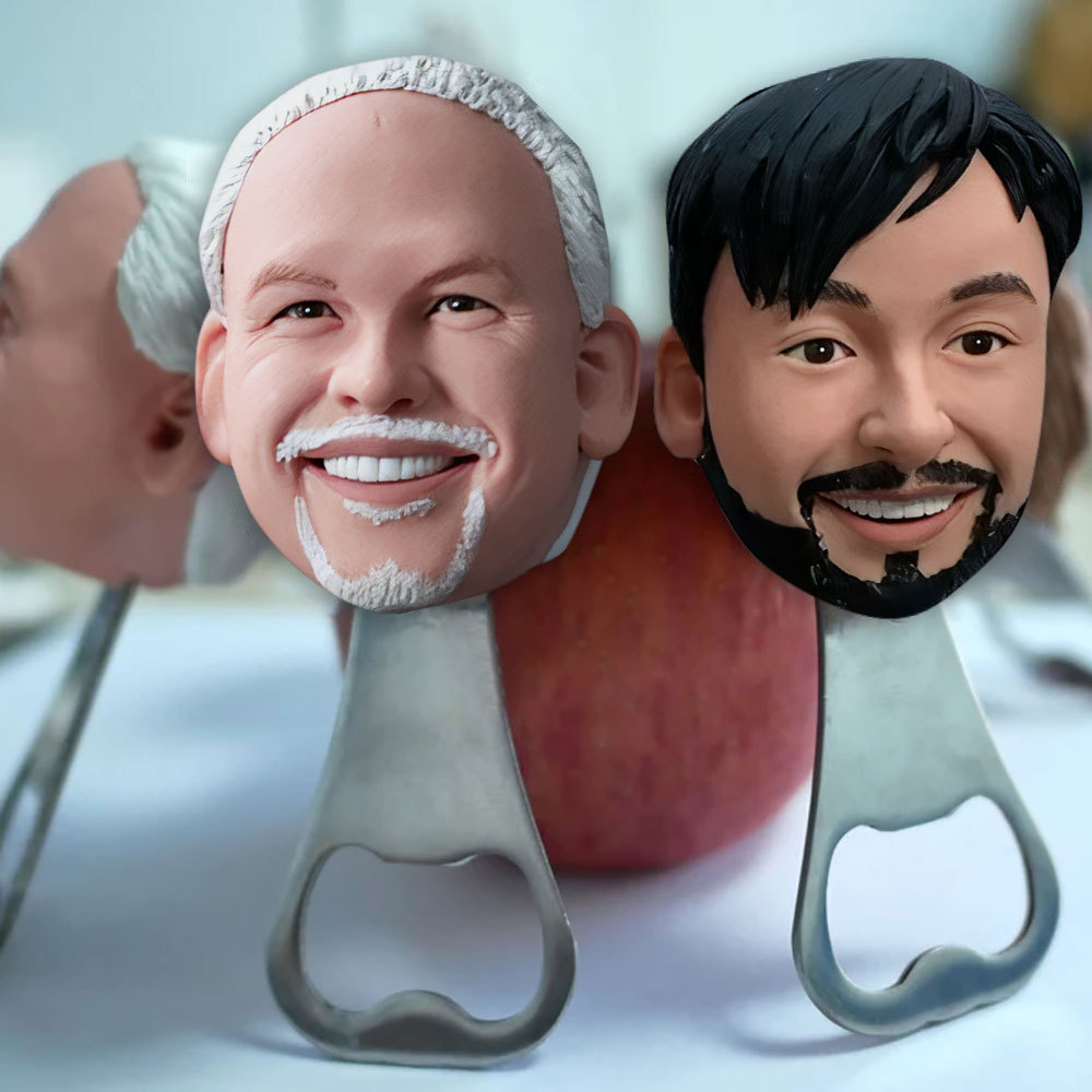 Handmade Custom Face Bottle Openers Bobblehead Bottle Openers Doll Head Wedding Bottle Openers Unique Groomsmen Gifts
