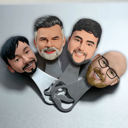 Handmade Custom Face Bottle Openers Bobblehead Bottle Openers Doll Head Wedding Bottle Openers Unique Groomsmen Gifts