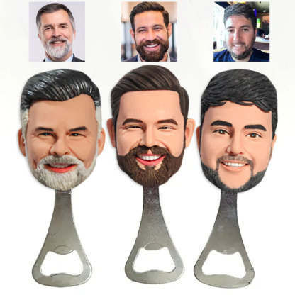 Handmade Custom Face Bottle Openers Bobblehead Bottle Openers Doll Head Wedding Bottle Openers Unique Groomsmen Gifts