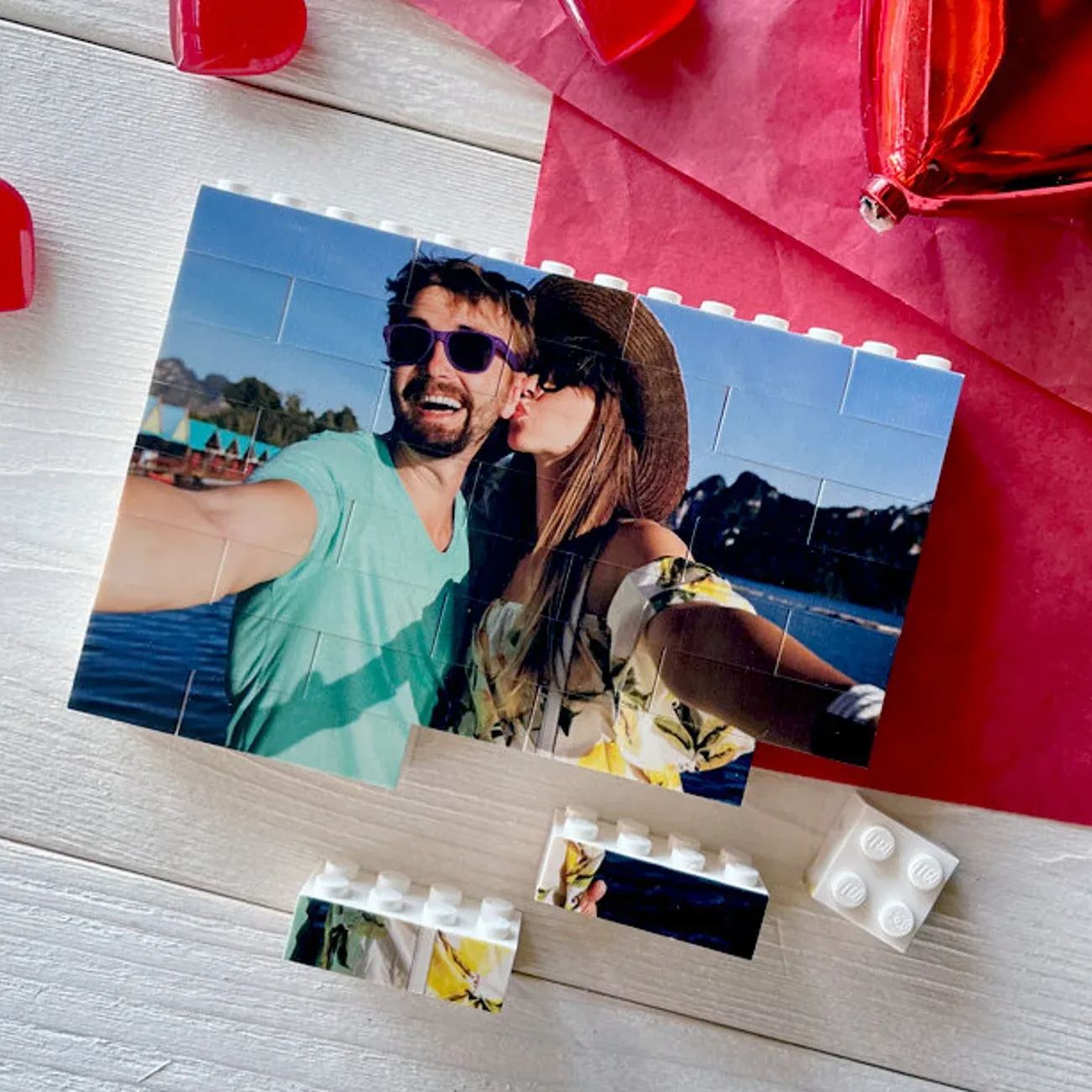 Custom Square Building Brick Photo Block Love Puzzle Brick Gift
