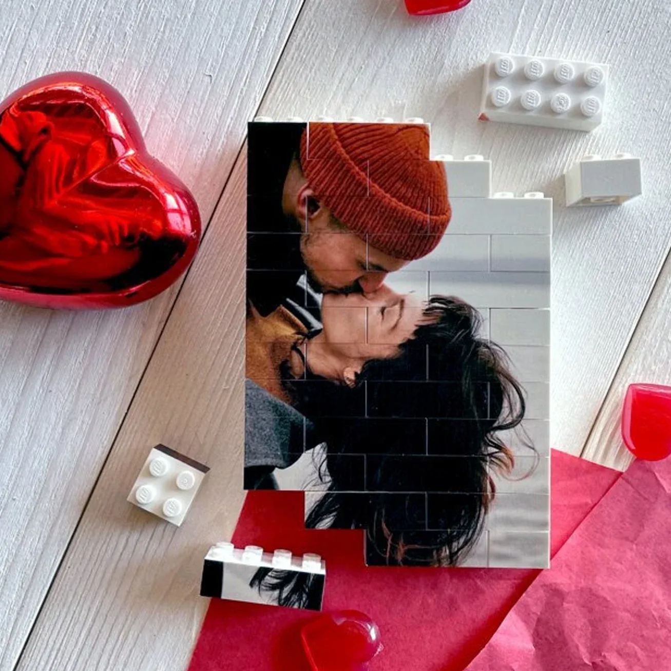 Personalised Photo Building Brick Photo Block Love Puzzle Brick Couple Gifts