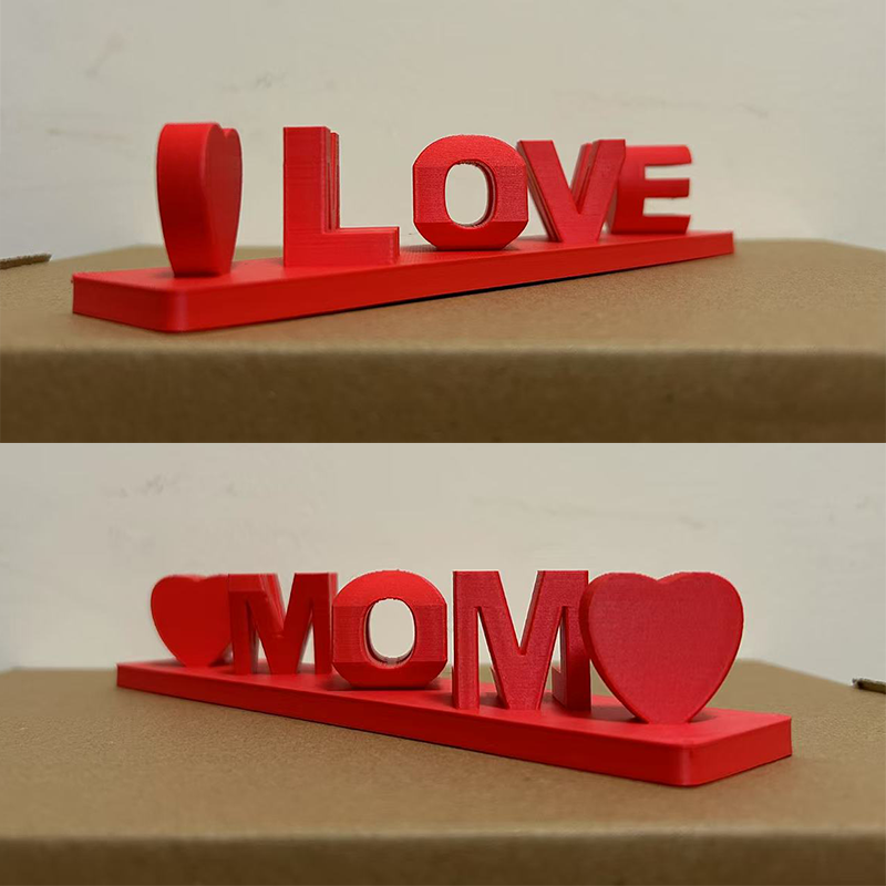 Dual Name Illusion Love 3D Printed Custom Name Plate Mother's Days Gifts Customized Double Sided Love Mum Plate